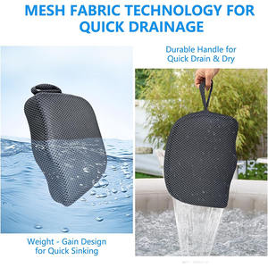 Siège <span class=keywords><strong>rehausseur</strong></span> respirant en maille 3D pour spa, avec base lestée antidérapante, pour bain à remous et camping extérieur, taille personnalisable, service de découpe - Product Image 4