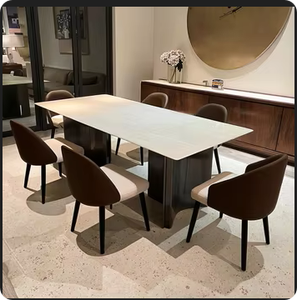 Sang trọng đá tự nhiên kari icingyu hình chữ nhật bằng đá cẩm thạch trắng bàn ăn đồ nội thất phòng ăn - Product Image 5