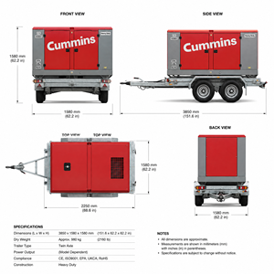 Grupo Electrógeno Diésel de 50 kVA, 80 kVA, 100 kW, 100 kVA, 200 kVA, 250 kVA, 300 kVA, 400 kVA, 500 kVA para Uso Industrial y Comercial - Product Image 4