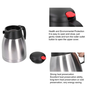Carafe isotherme grande capacité en acier inoxydable 304, bouilloire à isolation sous vide, articles ménagers - Product Image 4