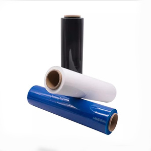 Film étirable transparent rouge en PE, rouleau de film de protection en plastique, prix d'usine chinois - Product Image 2