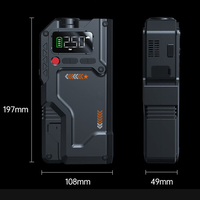 Démarreur de secours numérique portable 12V ABS avec gonfleur de pneus, moniteur de pression des pneus (150psi), gonflage rapide, écran LED et haut-parleur Bluetooth
