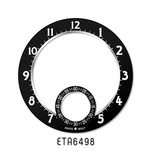 Nouveau style cadran personnalisé mat et brillant squelette 38mm pour le <span class=keywords><strong>mouvement</strong></span> automatique <span class=keywords><strong>ETA</strong></span> <span class=keywords><strong>6497</strong></span> <span class=keywords><strong>ETA</strong></span> 6498 blanc ou noir petite seconde à 6H - Product Image 2