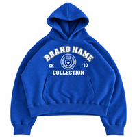 Sweat à capuche oversize 100 % coton avec doublure polaire tricotée, personnalisable avec impression sérigraphique du logo de la marque et strass