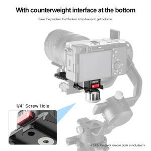 Nouvelle plaque de montage à dégagement rapide <span class=keywords><strong>Ulanzi</strong></span> R085 pour <span class=keywords><strong>stabilisateur</strong></span> de cardan DSLR DJI RSC2, plaque de base QR universelle à dégagement rapide - Product Image 6