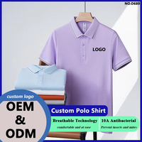 Kaos Polo Kerah Kecil Jacquard Garis Vertikal Pinggiran Tipis Logo Kustom Kaos Iklan Kaos Budaya Seragam Kelompok Pakaian Kerja