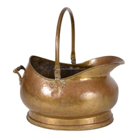 Seau domestique de luxe en métal de style européen, écologique, finition cuivre antique, capacité 3-6L, pour intérieur et extérieur