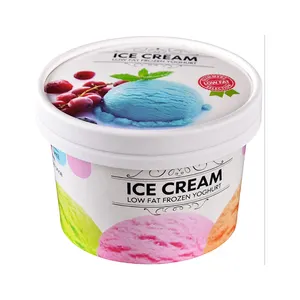 Contenedores de helado estampados personalizados, taza de helado, gran oferta