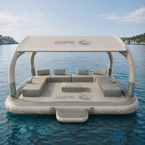 Plateforme flottante à simple couche <span class=keywords><strong>avec</strong></span> logo personnalisé et auvent d'ombrage pour complexe hôtelier, <span class=keywords><strong>parc</strong></span> <span class=keywords><strong>aquatique</strong></span> et <span class=keywords><strong>club</strong></span> nautique - Product Image 3