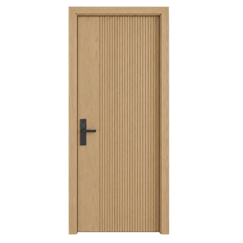 Modern Hotel Door Set, Oak Wood Grain Acoustic Room Door with ...