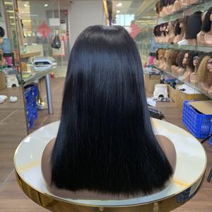 Peluca de Cabello Humano Brasileño de Primera Calidad, 14 Pulgadas, Corte Bob Corto con Cierre 4x4, Color Negro Natural, Liso, para Mujeres Negras - Product Image 2