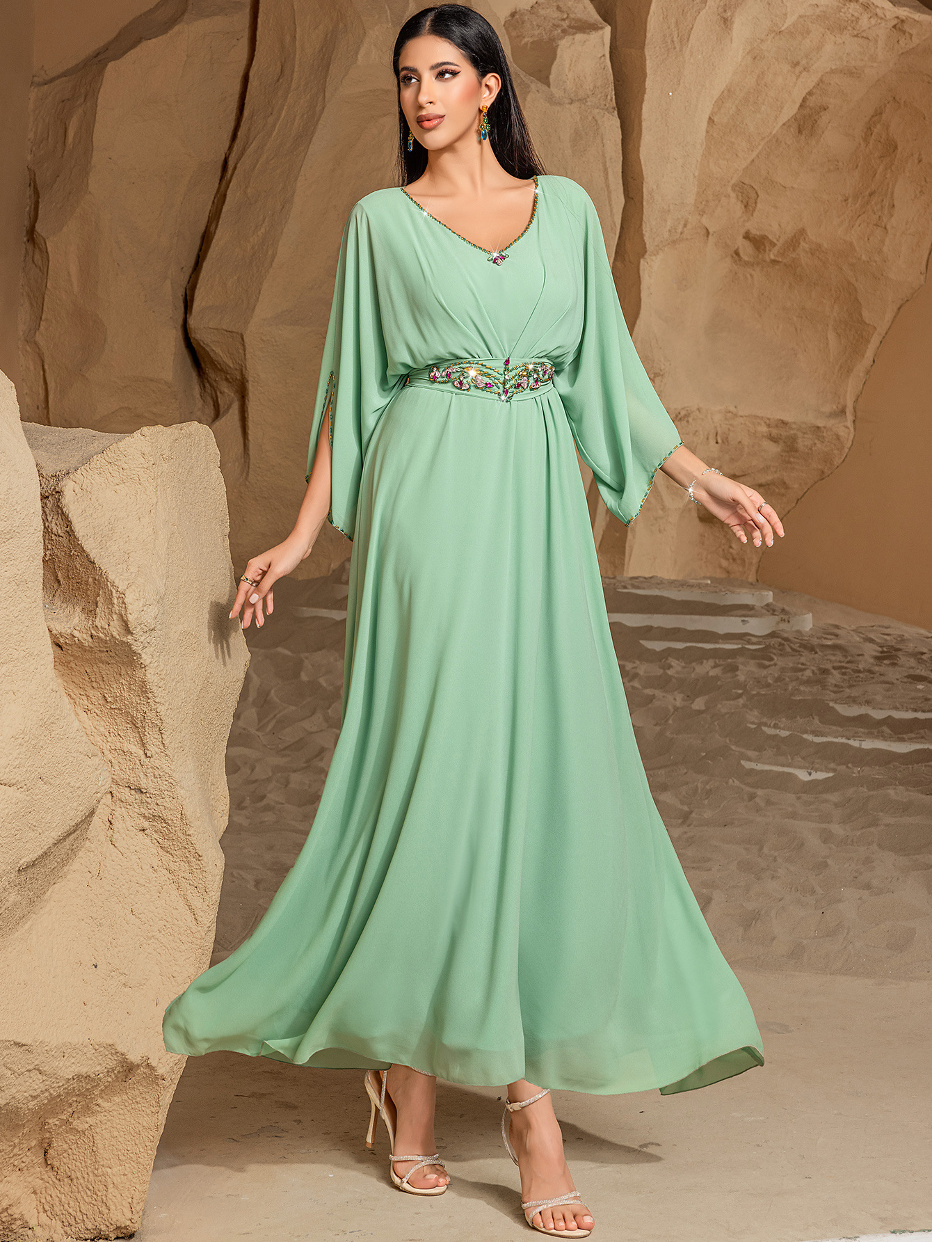 muslim dresses women Modest & Stylish Abayas, Kaftans, Maxi Hijabs for woman New Look Green 2025Eid women dress muslim