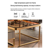 Meubles de salon design minimaliste pas cher prix table centrale en verre blanc table basse de luxe moderne avec tiroir pour la maison