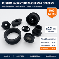Chine moulage par injection personnalisé PA66 rondelle en nylon entretoises fabricant plastique personnalisé autres produits en plastique