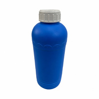 Botol Deterjen Kosong Silinder Matte 1000ml HDPE dengan Pegangan Samping Grosir Logo Kustom untuk Sabun Cair Tutup Ulir