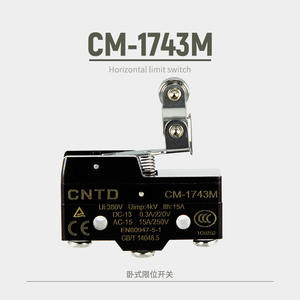 Micro-interrupteur électrique CM Changde CNTD CM-1743M à réinitialisation automatique avec poignée courte, rouleau SPDT, circuit en plastique - Product Image 3