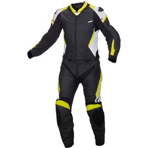 Combinaison de moto en cuir de couleur vive Équipement de moto de course Vêtements en cuir durables avec des conceptions personnalisées pour le style et la performance - Product Image 1