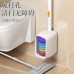Disposable Toilet Brush With Rainbow Replacement Heads Set Household Cleaning Tool - Product Image 3