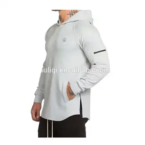 Tech fleece hoodies pullover side split hoodies slim fit scoop hem 65 cotton 35 polyester tracksuit