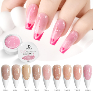 Gel UV Deroi Builder avec logo personnalisé, flacons transparents, paillettes, TPO, sans HEMA, gel dur pour extension d'<span class=keywords><strong>ongles</strong></span> - Product Image 3