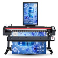 Último Modelo Locor Impresora Eco Solvente de 1.8m/6.2ft con 2 Cabezales XP600/DX5/i3200 para Impresión de Vinilos, Lonas y Calcomanías para Exteriores