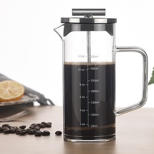 Cafetière à piston en verre borosilicate à paroi simple et acier inoxydable 304, 350 ml - Product Image 2