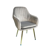 Fauteuil d'appoint moderne en velours pour salon, cuisine et restaurant, mobilier de maison rembourré