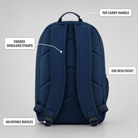 Sac à dos de pickleball en polyester avec logo personnalisé, compartiment pour raquettes et bretelles réglables pour les sports de terrain