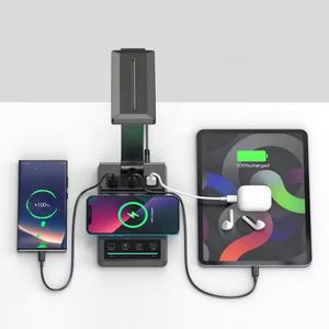 Lámpara de Escritorio de Aleación de Aluminio con Cargador Inalámbrico de 15W, PD QC3.0, 18W, 2 Puertos USB Tipo-C, Control Táctil, Luz de Lectura LED Ajustable, DC - Product Image 2