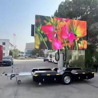 Elevador Hidráulico de 15 m² para Señalización Digital LED y Pantallas, Pantalla LED P3.91 para Exteriores, Remolque con Pantalla LED Móvil