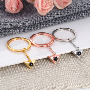 <span class=keywords><strong>Porte</strong></span>-clés personnalisé en laiton avec <span class=keywords><strong>photo</strong></span> de couple, en cuivre et zircon, pour femme, idéal pour un cadeau d'anniversaire - Product Image 2