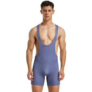 Nouveau Justaucorps <span class=keywords><strong>Homme</strong></span>, Maillot de Lutte, Singlet de Fitness, Gilet Une Pièce, Sous-vêtement de <span class=keywords><strong>Musculation</strong></span>, Combinaison de Bodybuilding - Product Image 1