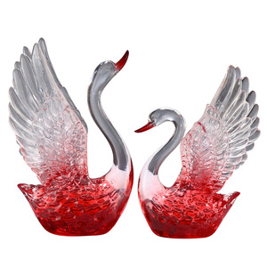 High-end modern <b>crystal</b> swan home <b>ornaments</b> wine cabinet window porch <b>ornaments</b> couple wedding engagement gifts - Product Image 5