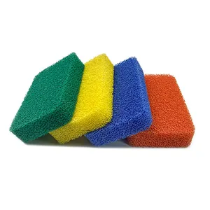 Customized Colors Scouring Pads Silicone Cleaning Sponge Durable Dish Washing Sponge For Kitchen