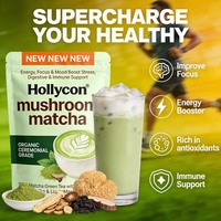 Matcha aux champignons Marque Blanche OEM avec Crinière de Lion et Ashwagandha pour la Santé Cérébrale, Intestinale, Immunitaire, du Stress et de la Mémoire