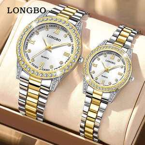 Reloj de Pulsera <span class=keywords><strong>LONGBO</strong></span> 83620 de Fábrica, Diseño Moderno OEM, Resistente al Agua 3ATM, Caja de Acero Inoxidable, Relojes de Pareja para Enamorados - Product Image 1