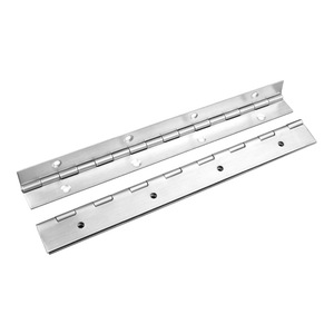 Bisagra Larga de Acero Inoxidable de 1.0mm de Grosor, 6 Agujeros, 180 Grados, para Cajas de Luz, Gabinetes, Pianos, Puertas y Ventanas - Product Image 2