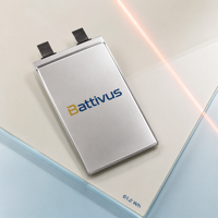 Batterie lithium-ion NMC en pochette Battivus SA34 3.40V 18000mAh 61.2Wh 7.3mm à anode en silicium mince, cellule Li-ion haute énergie 380Wh/kg