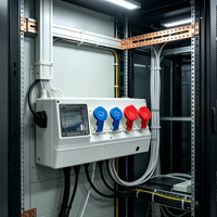Boîte de distribution portable en acier ABS à 4 voies, disjoncteur 12V 12A, boîte d'alimentation mobile à 4 prises, utilisation intérieure/extérieure/industrielle