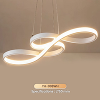 Lustre suspendu Dingdian Led Nordic moderne, alimenté par courant alternatif 220V, en fer, avec indice de protection IP44, grande taille pour restaurant, salon