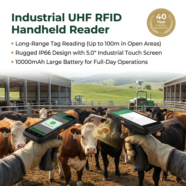 Wholesale Android 12 Rugged Handheld Terminal UHF RFID ZigBee Hub for Smart Agriculture IoT Greenhouse Inventory Asset Monitor