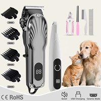 Vente en gros de tondeuses à cheveux portables et kit d'ongles pour enlever les pattes chargeant l'ensemble de toilettage électrique pour chien