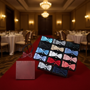 กล่องของขวัญเนคไทโบว์ทวิลล์ 240 ชิ้น ชุดอุปกรณ์เสริมสำหรับชุดสูทผู้ชาย - Product Image 2