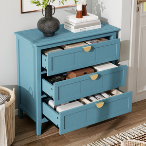 3 <b>Drawer</b> Cabinet American Style <b>Storage</b> Unit <b>For</b> Bedroom Living Room Study - Product Image 2