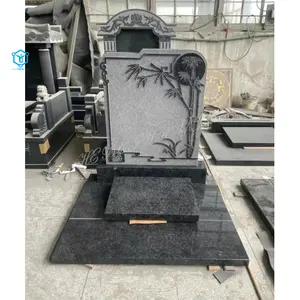 YUANJU Manufacturers custom Chinese style art monuments with carved patterns of granite stone gravestones