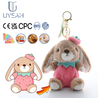 Uyeah OEM/ODM Personnalisé Porte-clés Lapin en Peluche Doux, Poupée Lapin en Peluche, Jouet en Peluche pour Sac à Main, Cadeau Personnalisé pour Enfants