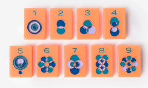 Tuiles de Mahjong américaines de luxe Barney Orange, 160 pièces, en acrylique solide, norme NMJL, en stock, emballage en cellophane avec logo personnalisé - Product Image 2