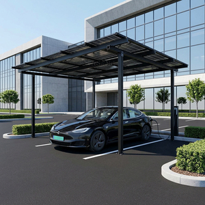 Abri <span class=keywords><strong>solaire</strong></span> pour voiture en aluminium antirouille avec panneaux solaires pour la protection des véhicules et l'efficacité énergétique - Product Image 5