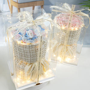 Ramo de flores de tamaño grande con piel de tela, envoltorio de floristería, ramo de San Valentín, flores de jabón, venta al por mayor, 19 Uds. - Product Image 2