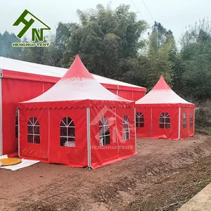 Hot Sale Custom ized Aluminium High Peaked Red Pagode Pop-up Baldachin Zelt für Hochzeits feier Events